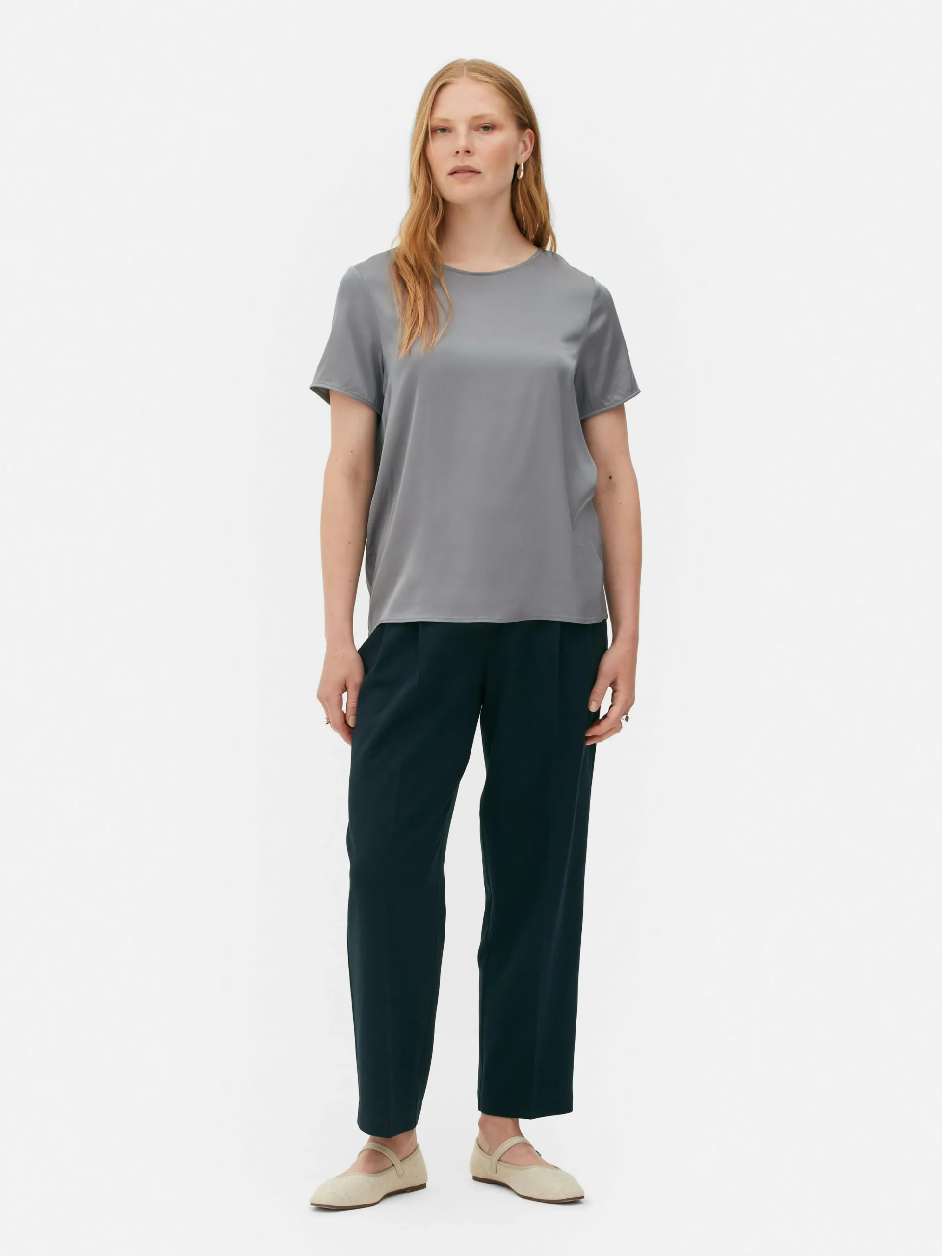 The Edit Satin T-Shirt|Primark Discount