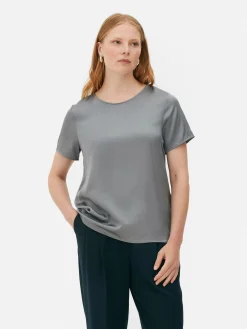 The Edit Satin T-Shirt|Primark Discount