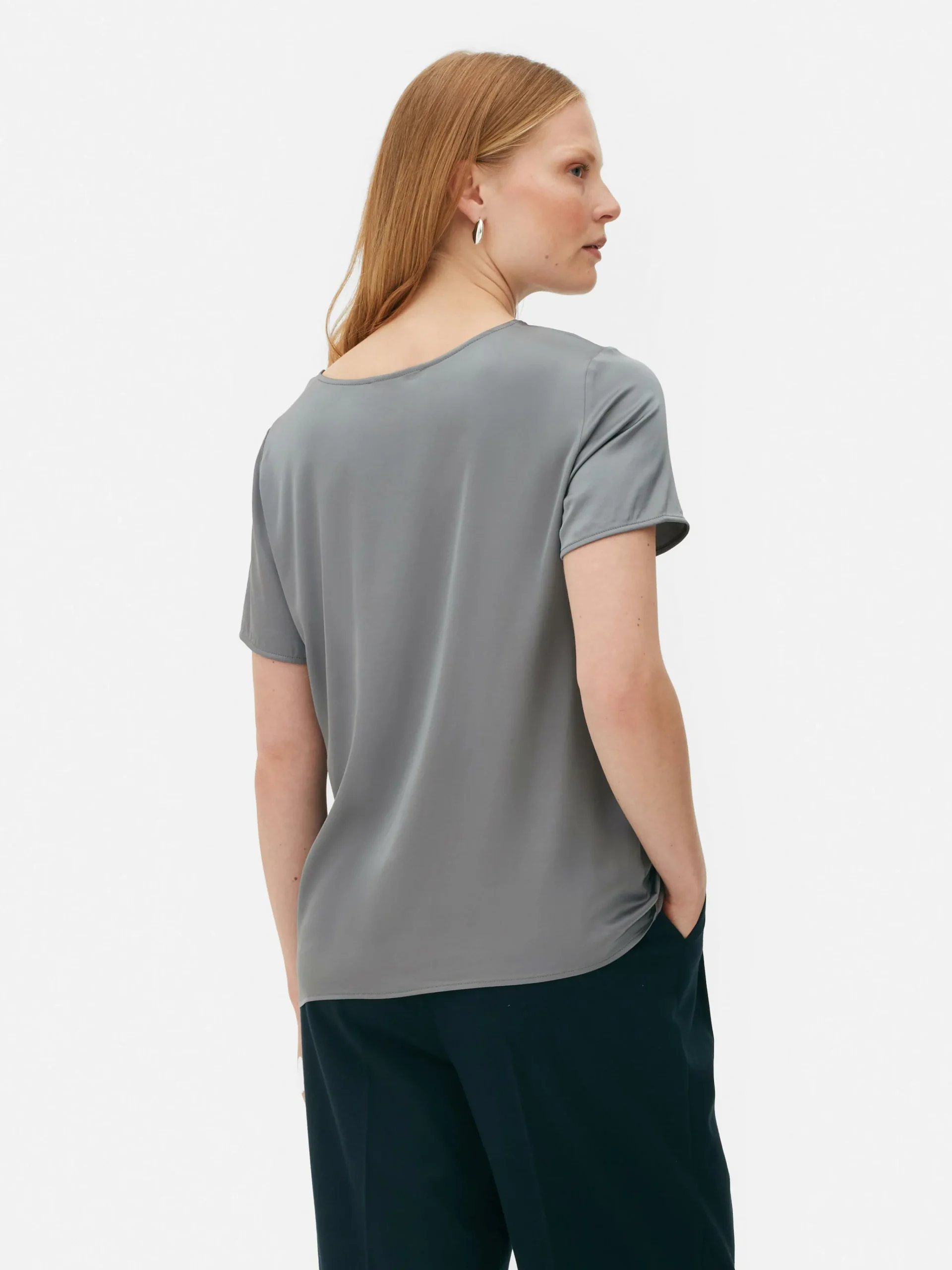 The Edit Satin T-Shirt|Primark Discount