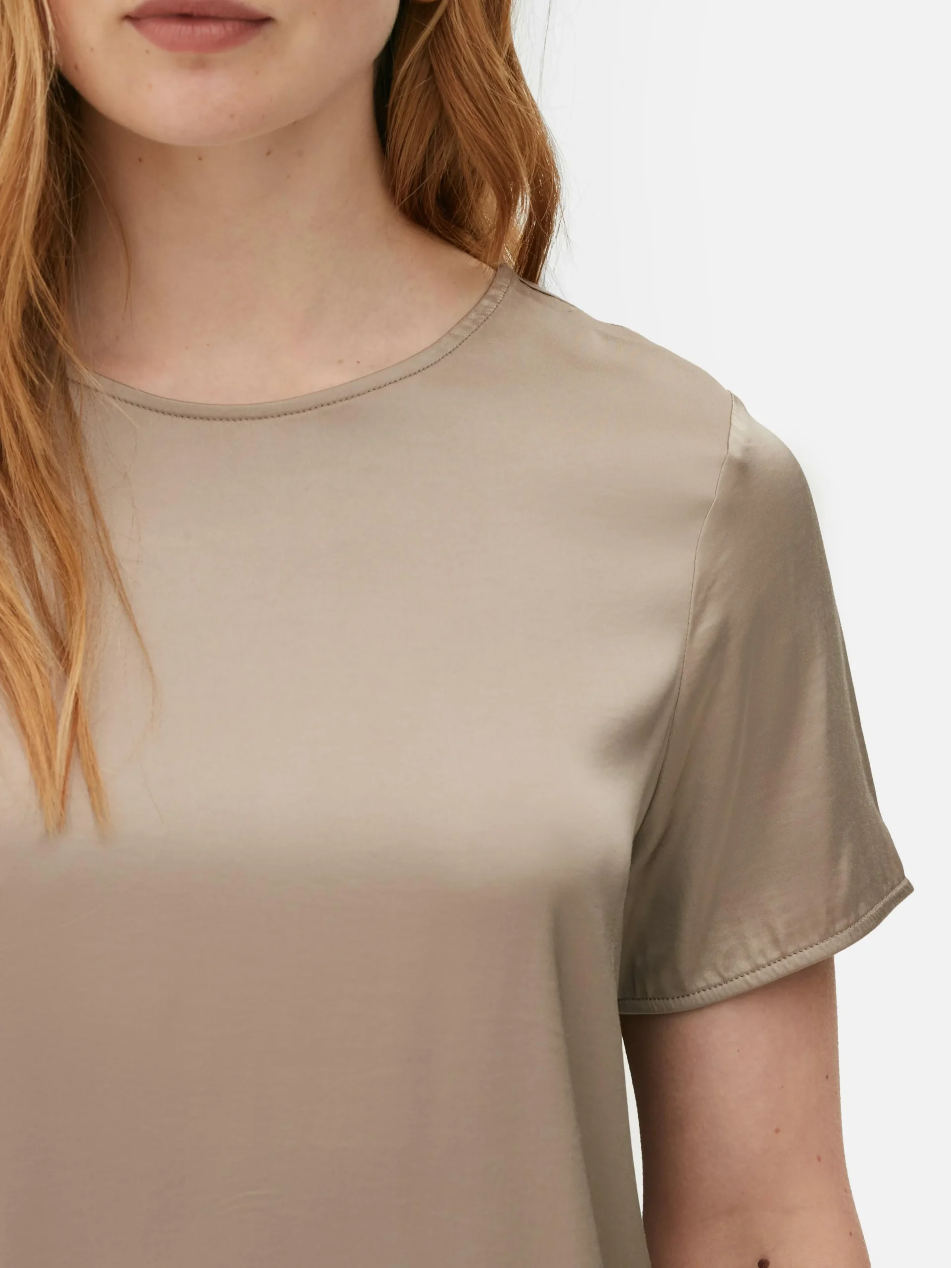 The Edit Satin T-Shirt|Primark Sale