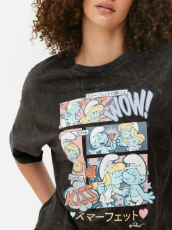 The Smurfs Comic Oversized T-Shirt|Primark New