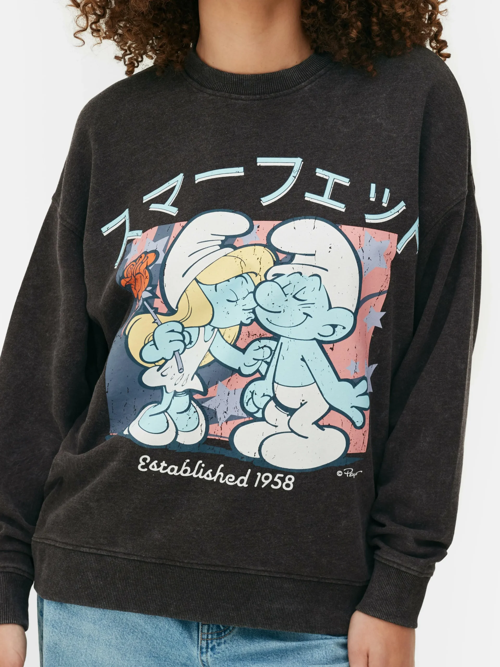 The Smurfs Oversized Graphic Sweatshirt|Primark Online