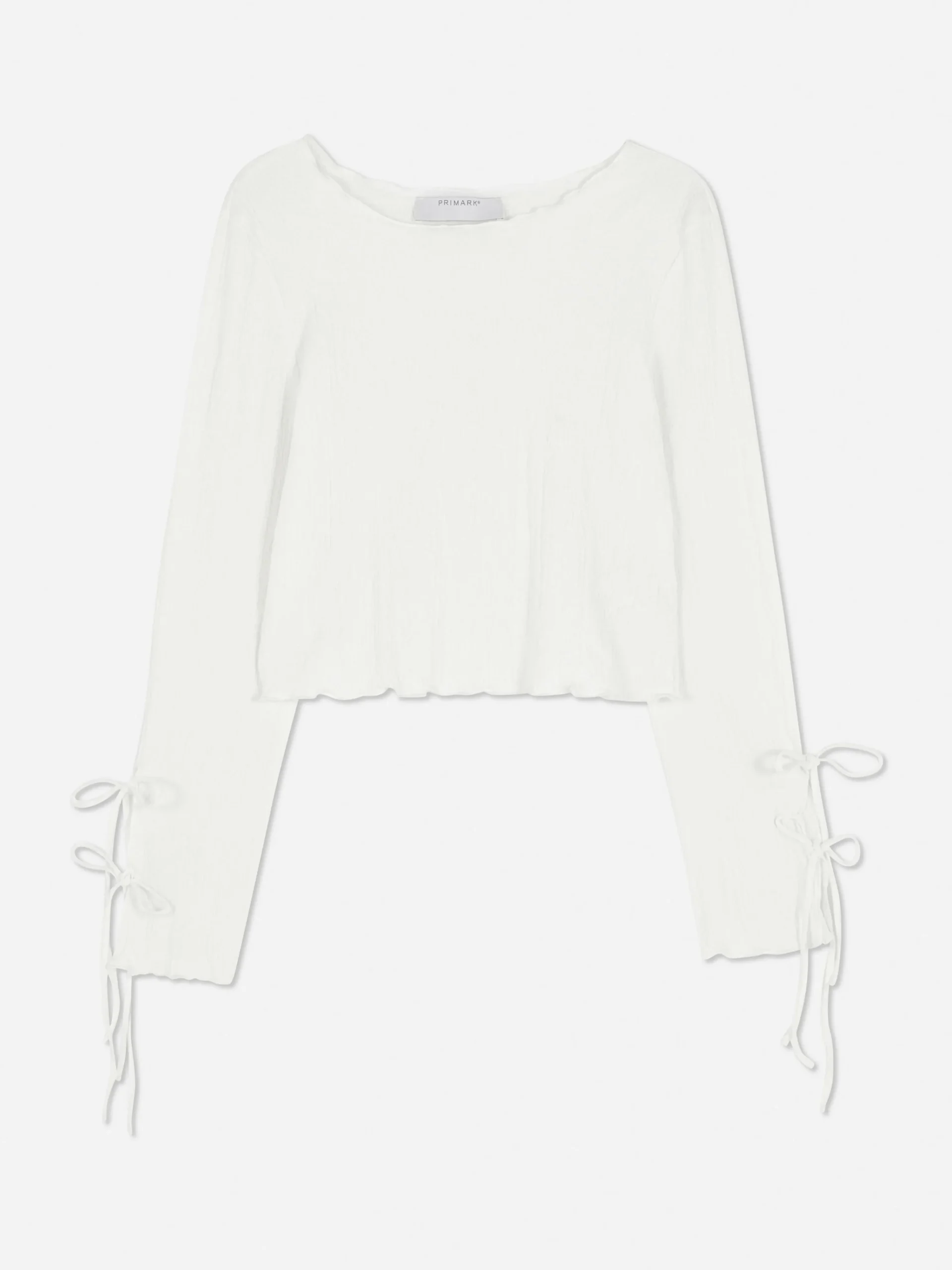 Tie Sleeve Crinkle Top|Primark New