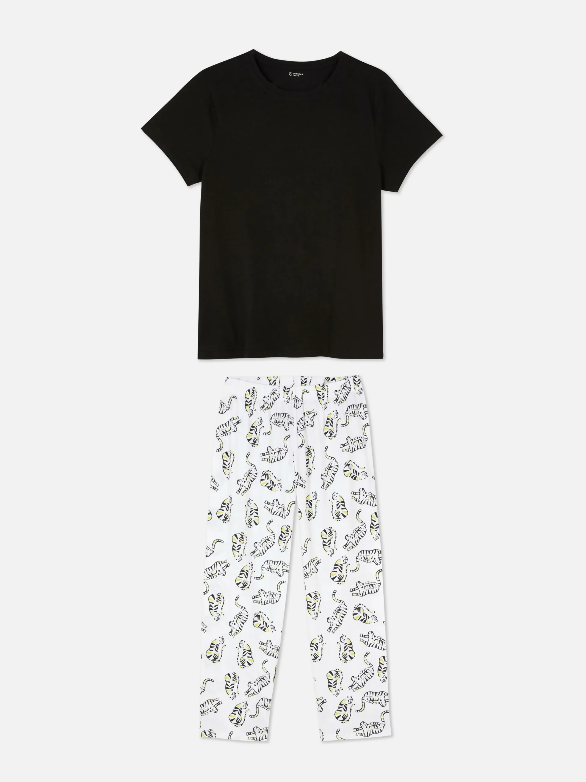 T-Shirt And Joggers Pajamas|Primark Clearance