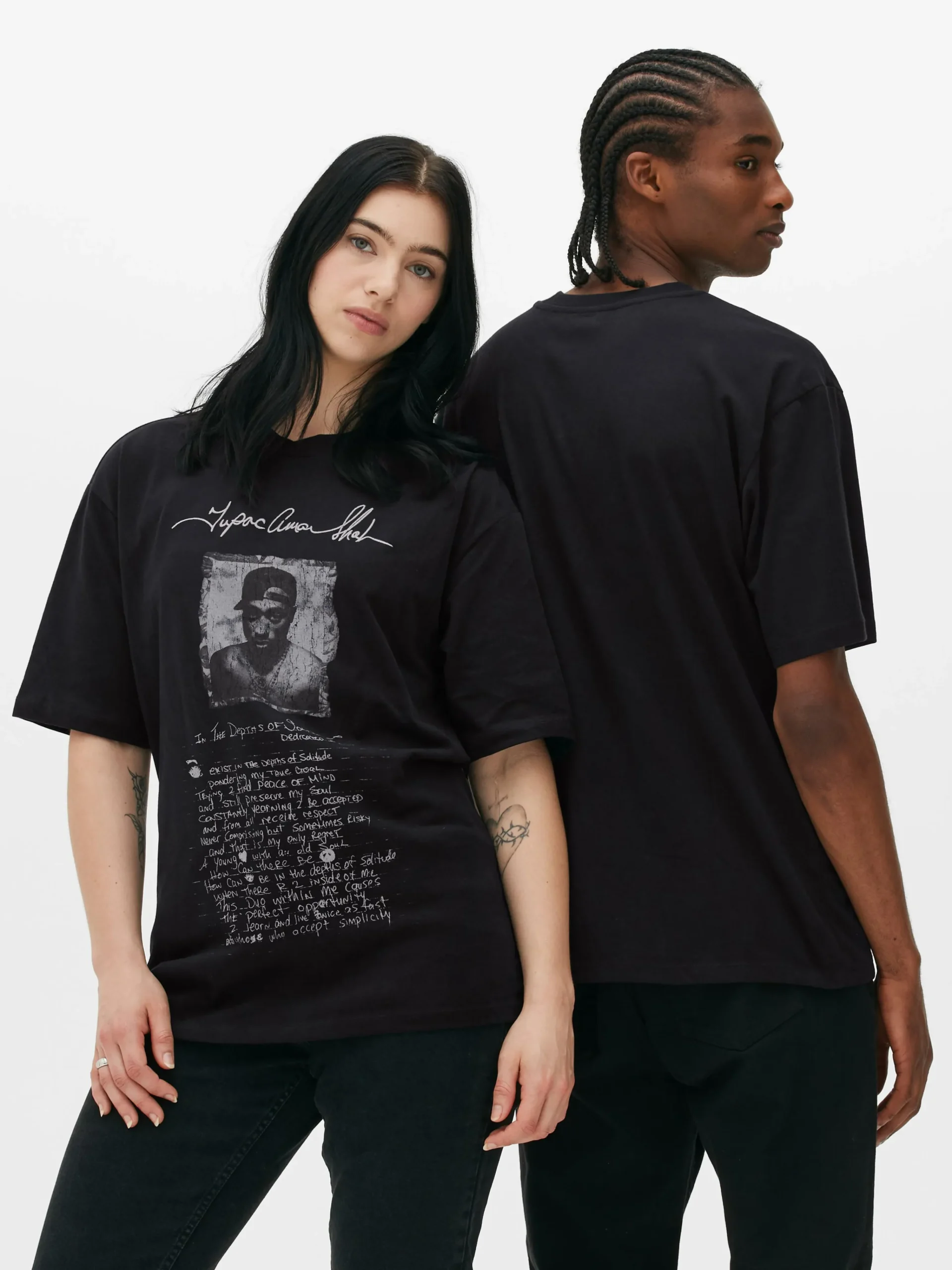 Tupac Script Graphic T-Shirt|Primark Sale