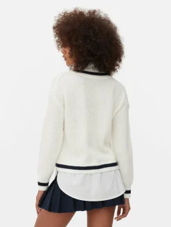 Two-in-One Preppy Pullover And Shirt|Primark Discount