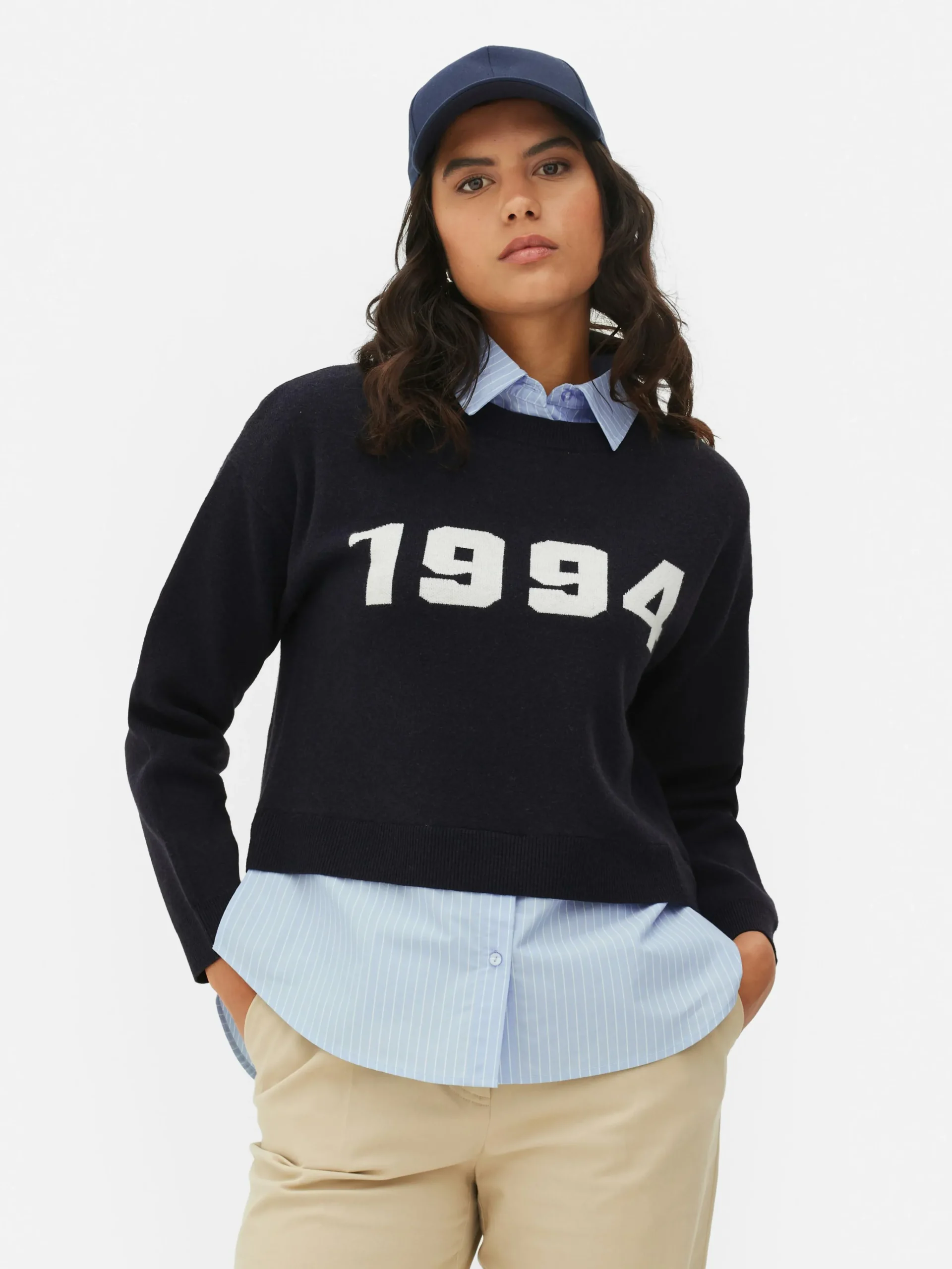Two-in-One Slogan Sweater And Shirt|Primark Hot