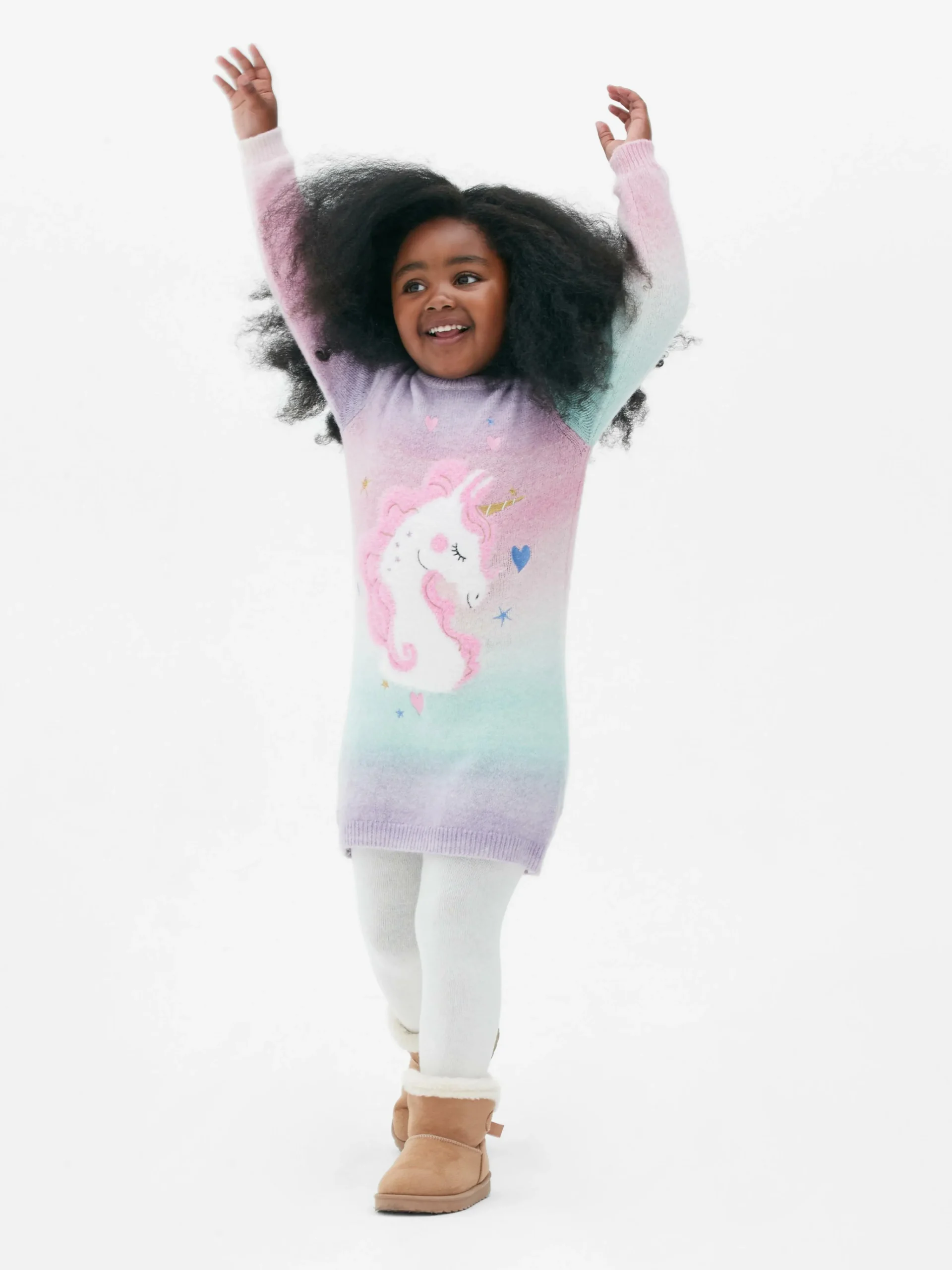 Unicorn Sweater Dress And Tights Set|Primark Outlet