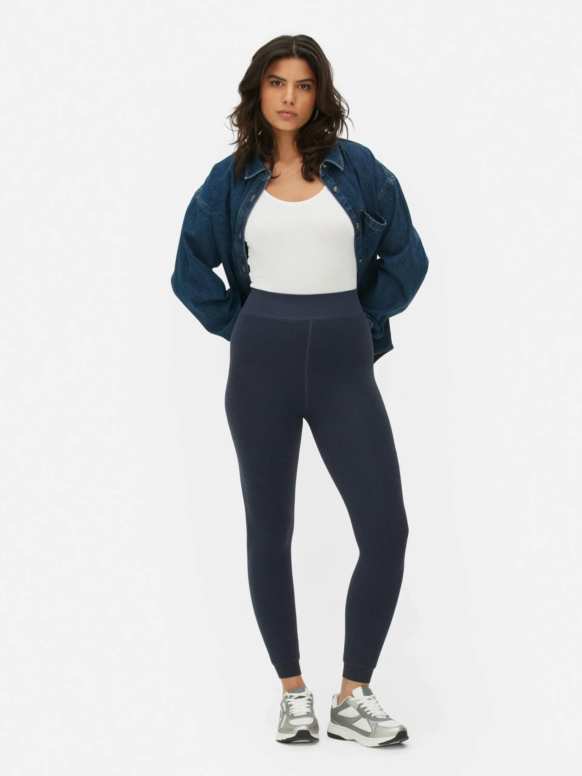 Velvet Plush Lined Denim Look Leggings|Primark Online