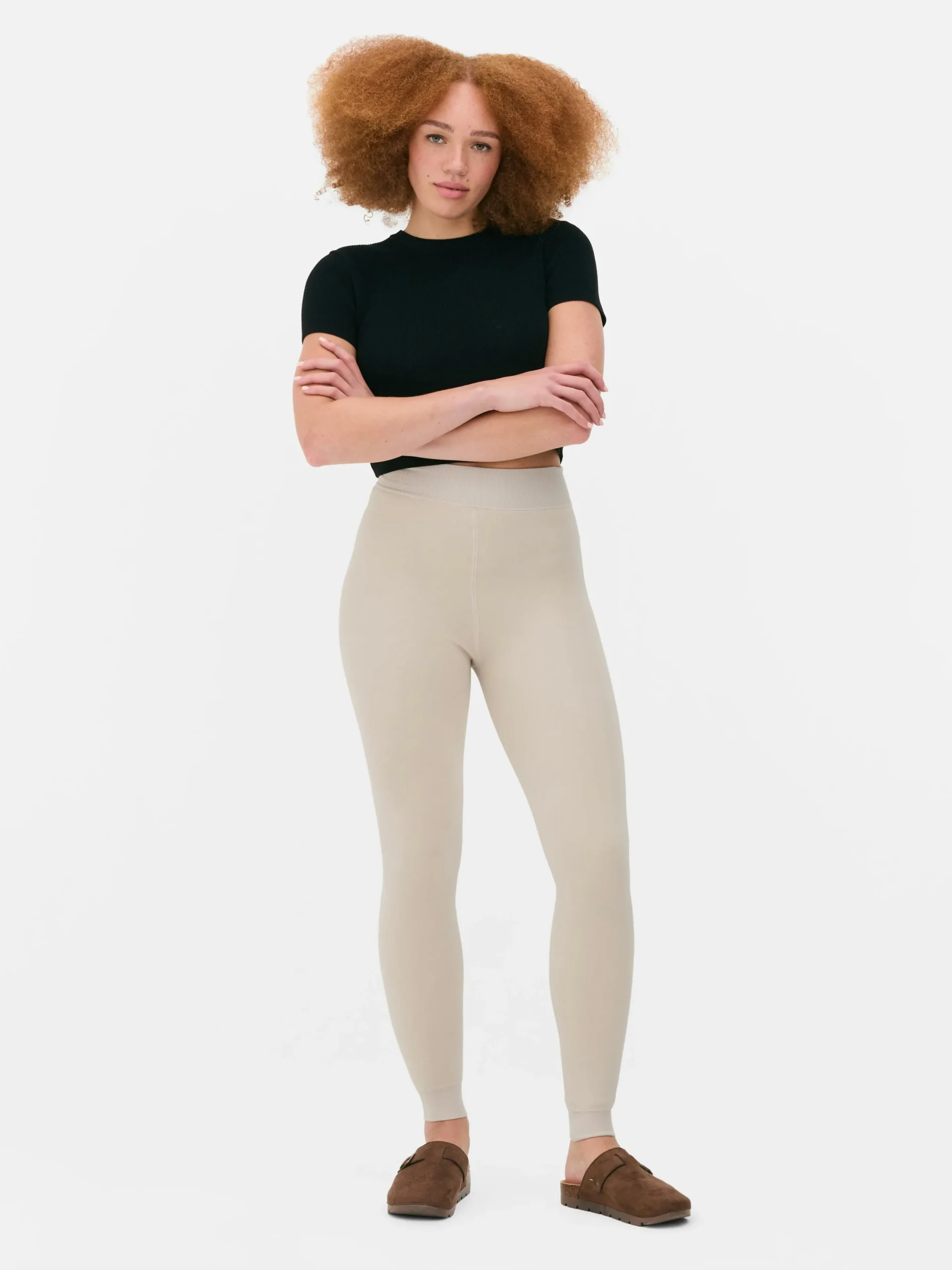 Velvet Plush Lined Leggings|Primark Clearance