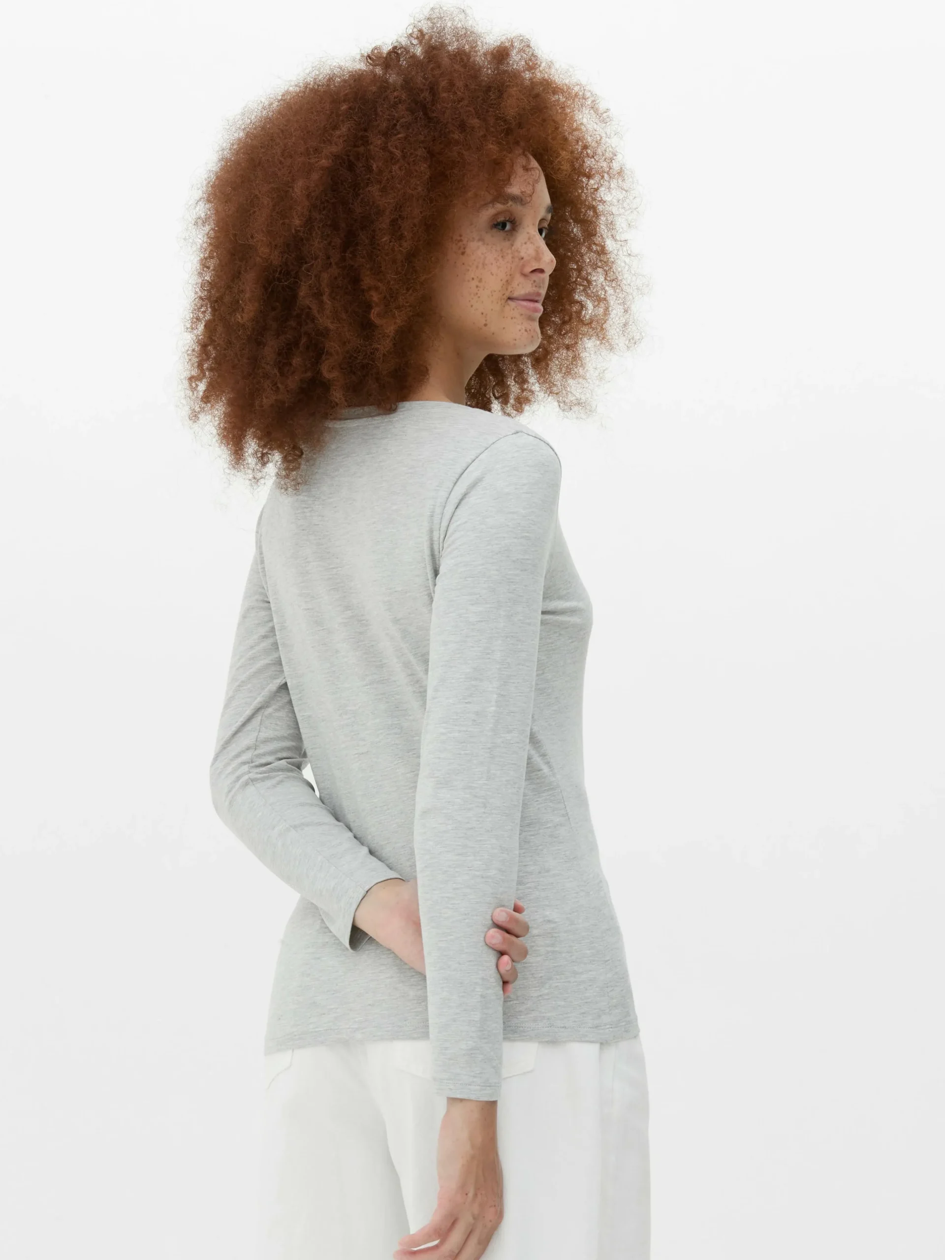 V-Neck Long Sleeve Top|Primark Hot