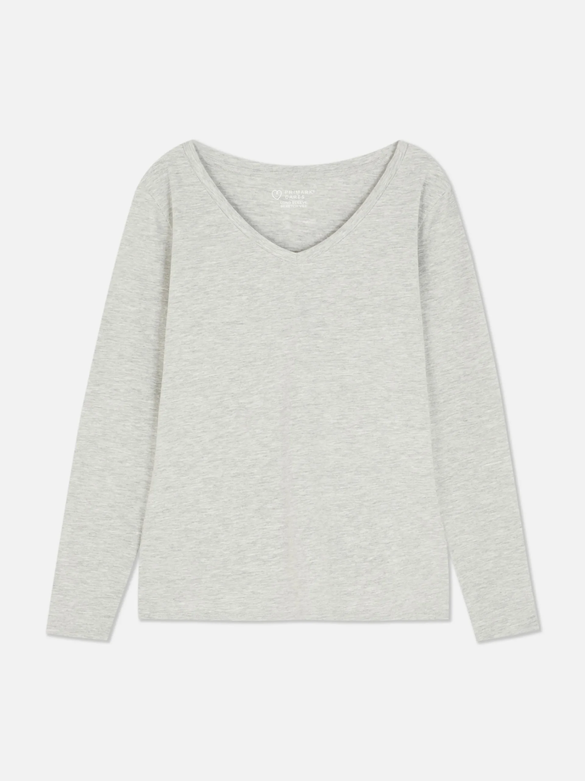 V-Neck Long Sleeve Top|Primark Hot