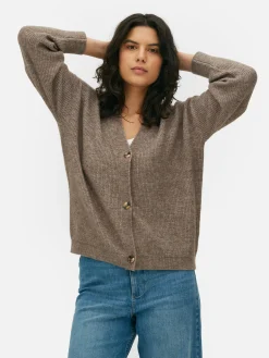 V-Neck Relaxed Fit Cardigan|Primark Outlet