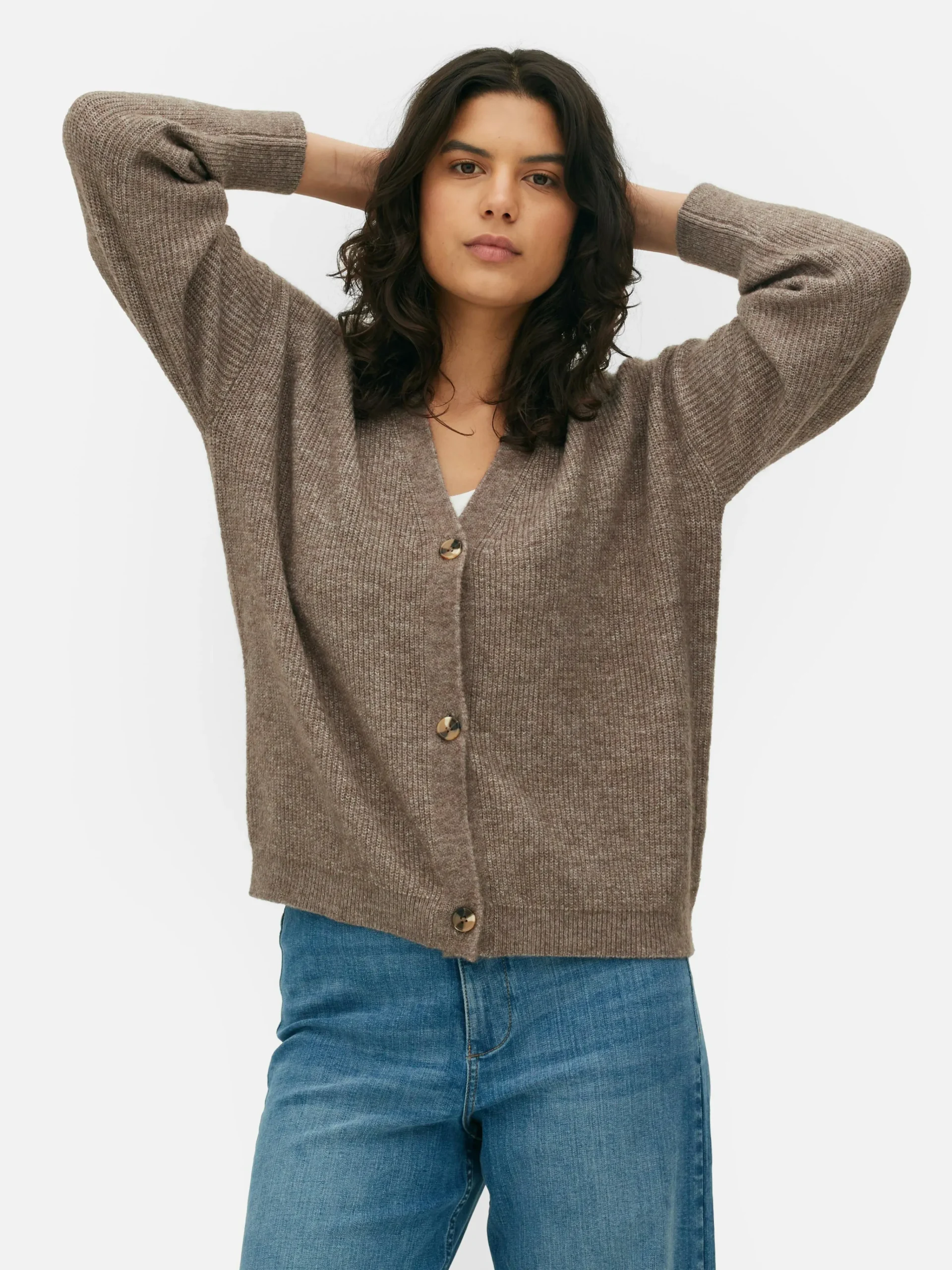 V-Neck Relaxed Fit Cardigan|Primark Outlet