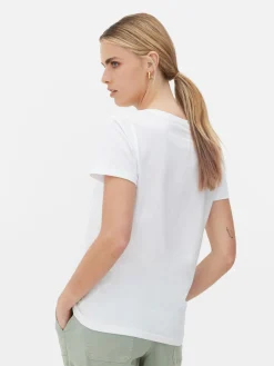 V-Neck Short Sleeve T-Shirt|Primark Outlet