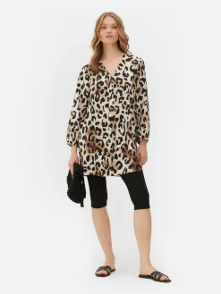 V-Neck Smock Mini Dress|Primark Hot