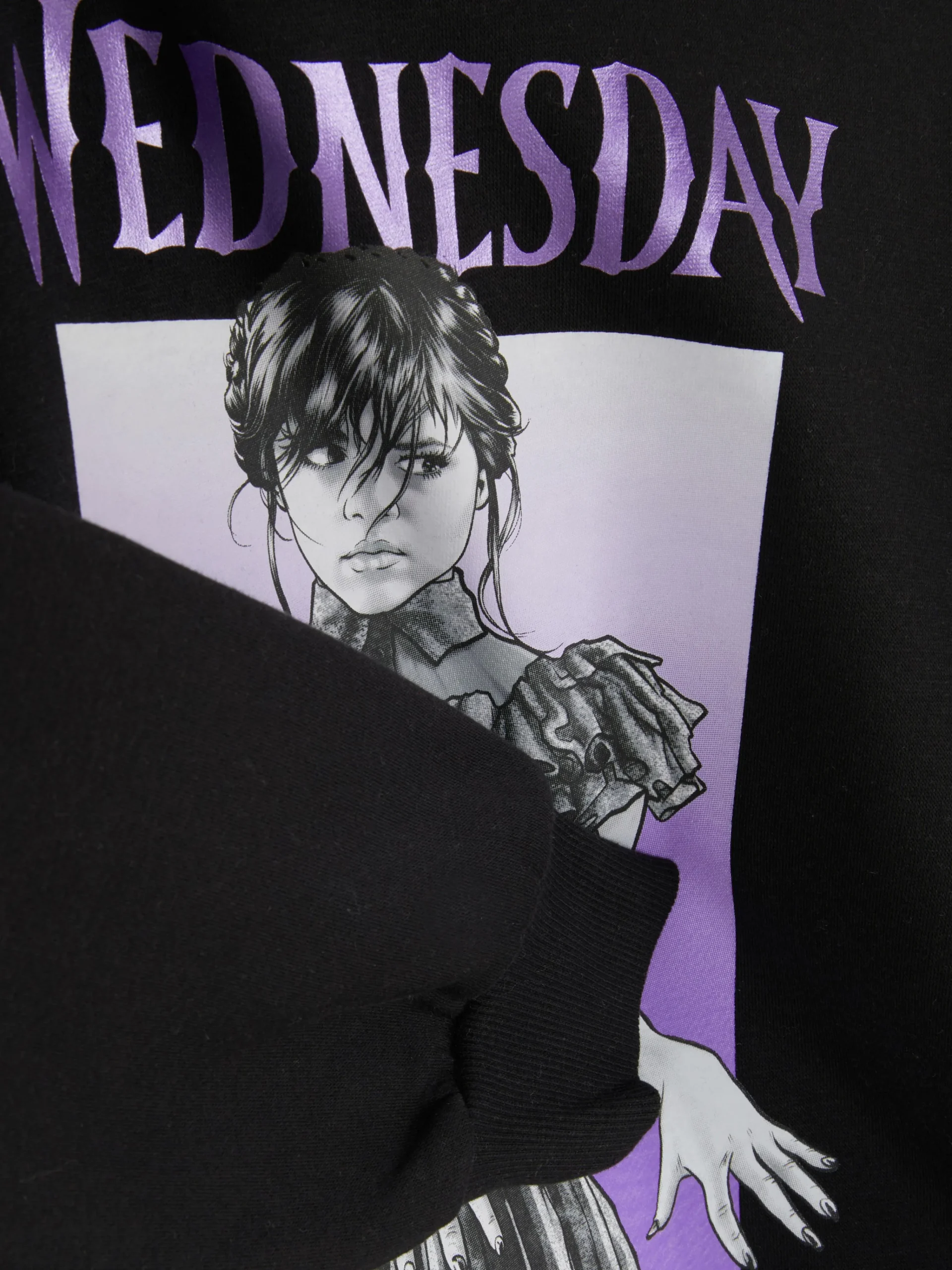 Wednesday Addams Graphic Sweatshirt|Primark New