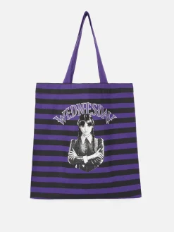Wednesday Addams Striped Tote|Primark Outlet
