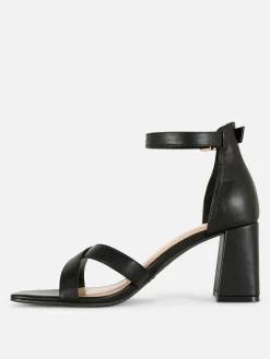 Wide Fit Cross Strap Heels|Primark Hot