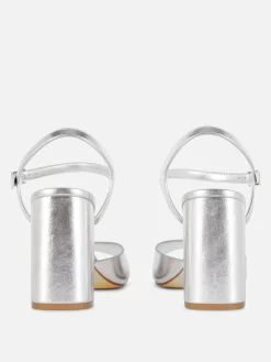 Wide Fit Curved Strap Block Heels|Primark Online