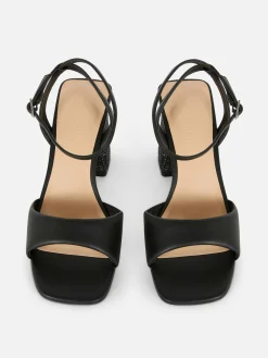 Wide Fit Raffia Heeled Sandals|Primark Hot