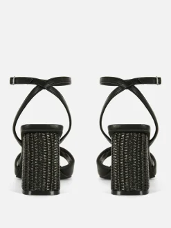 Wide Fit Raffia Heeled Sandals|Primark Hot