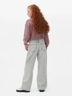 Wide Leg Slit Denim Jeans|Primark Hot