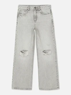 Wide Leg Slit Denim Jeans|Primark Hot