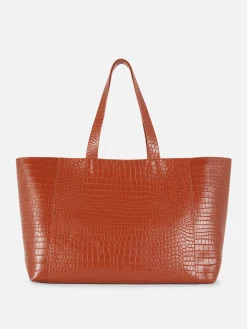 XL Mock Croc Shopper|Primark Best