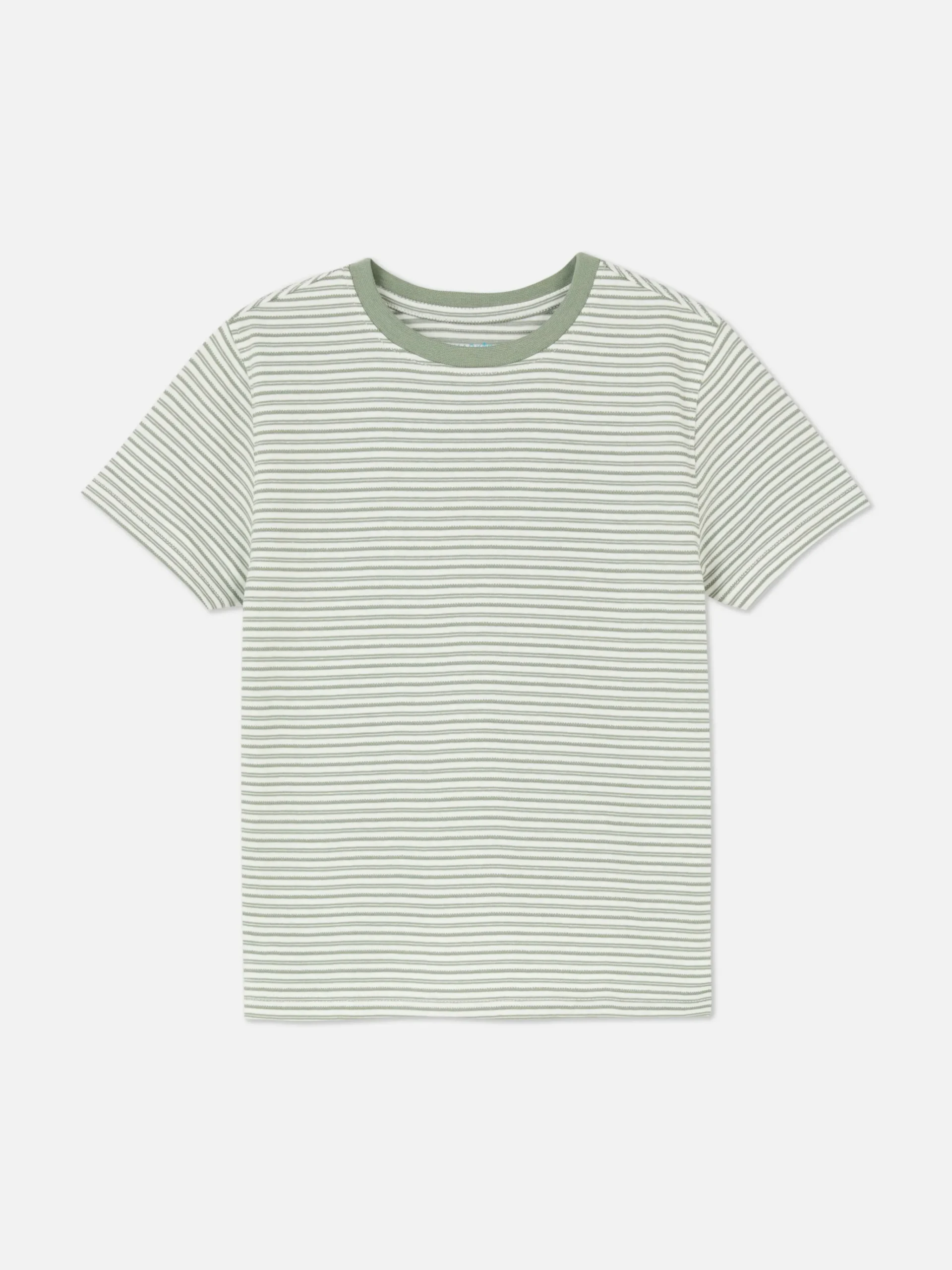 Younger Boy Jacquard Striped T-Shirt|Primark