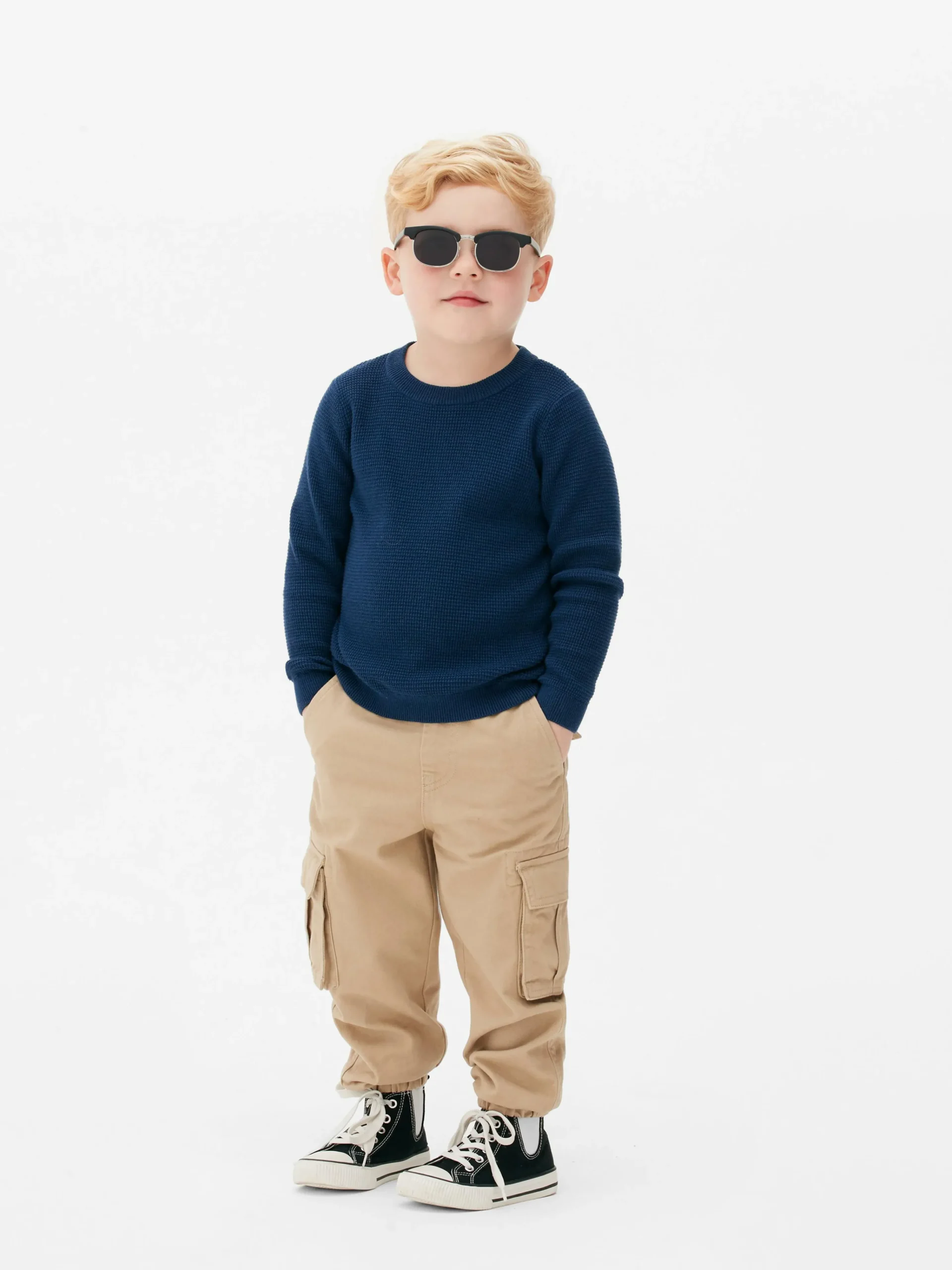 Younger Boy Waffle Knit Sweater|Primark Sale