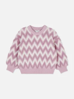 Zig-Zag Pattern Fluffy Knit Sweater|Primark Best